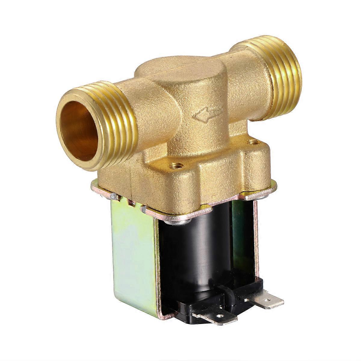 1/2" Npsm Dc 12v 2-wege-schnellanschluss, Normalerweise Geschlossen, Elektrisches Magnetventil Aus Messing, Elektromagnetischer Wassereinlass-durchflussschalter-golden