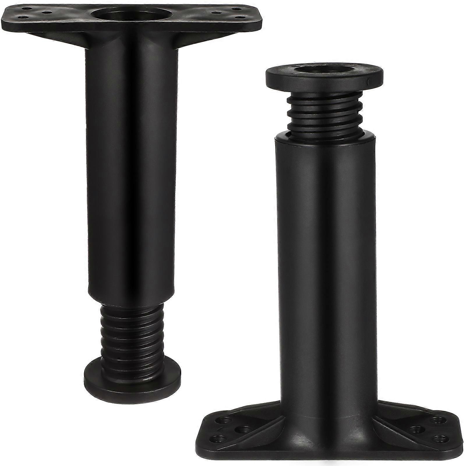 2 Stück Höhenverstellbare Bettgestell-mittelstützbeine (verstellbereich 5,11 Bis 8,66 Zoll)-13.00x10.00x4.00cm-black