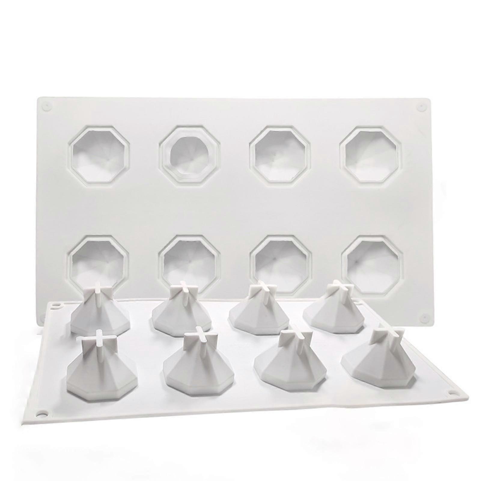 3d-silikonform, Antihaftbeschichtet, Diamantform, Silikon-kuchenform Für Zu Hause-4