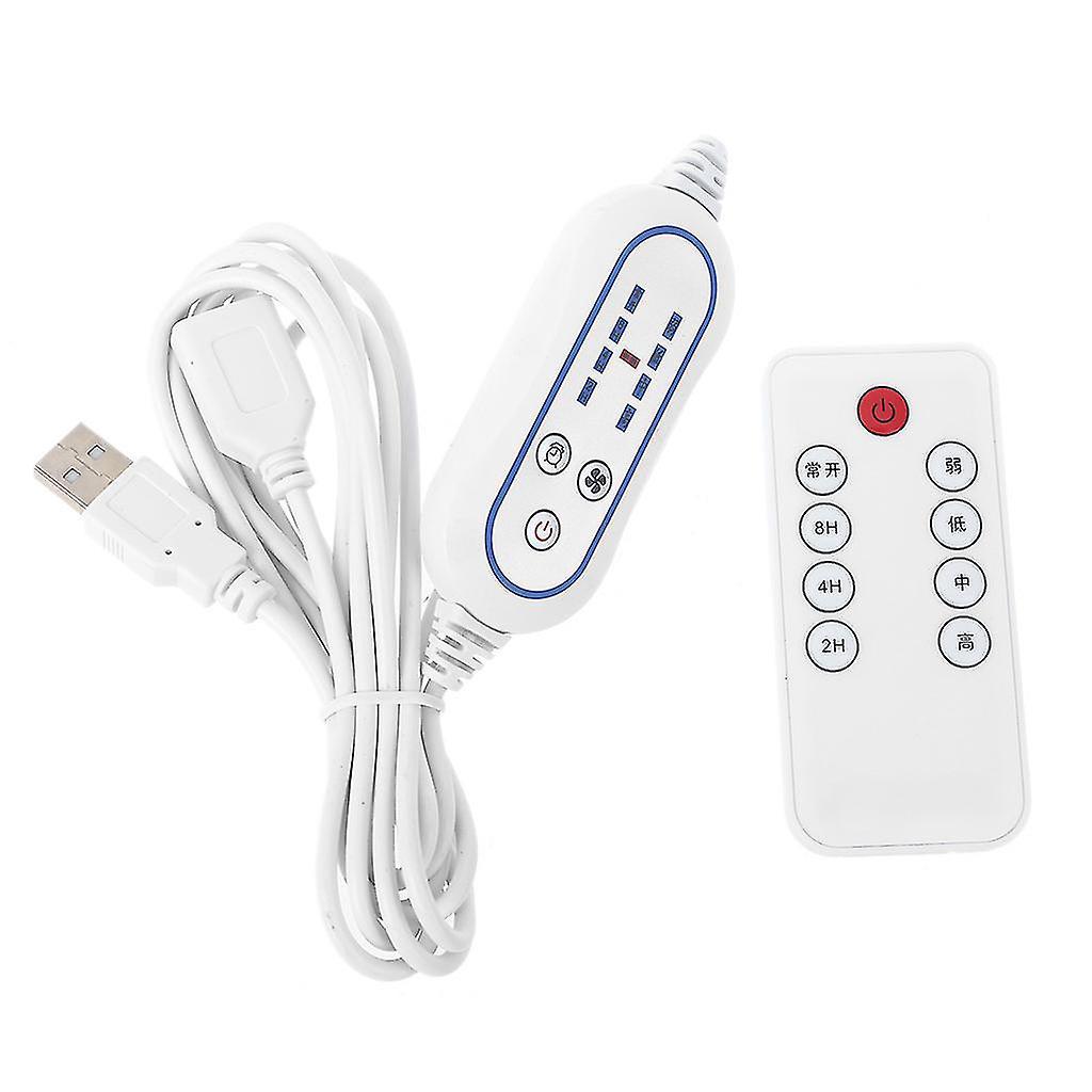 Multifunktionsfernbedienung Mit 4 Geschwindigkeitsstufen Für Usb-ventilator Und Led-beleuchtung