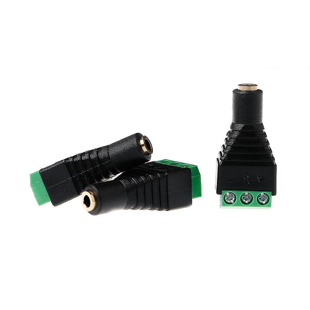 3 Stück Video Av Balun 3,5 Mm Stereo-buchse Auf Av 3 Schraubklemmenblock