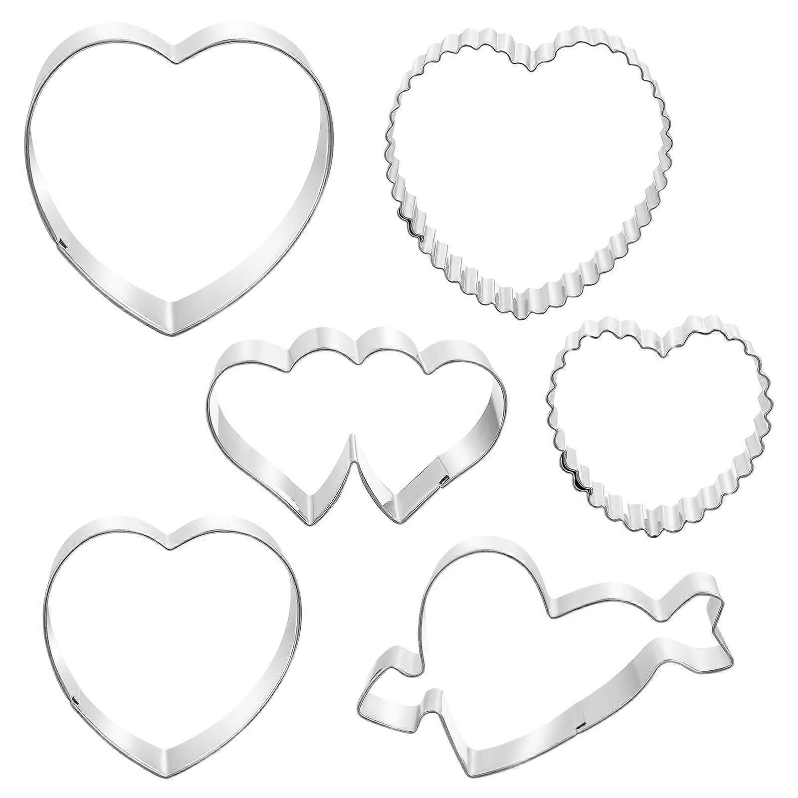 Ounona 6-teiliges Antihaftbeschichtetes, Hitzebeständiges Ausstechformen-set Aus Edelstahl In Herzform – Ideal Zum Selbermachen Von Schokolade Und Backen Zum Valentinstag