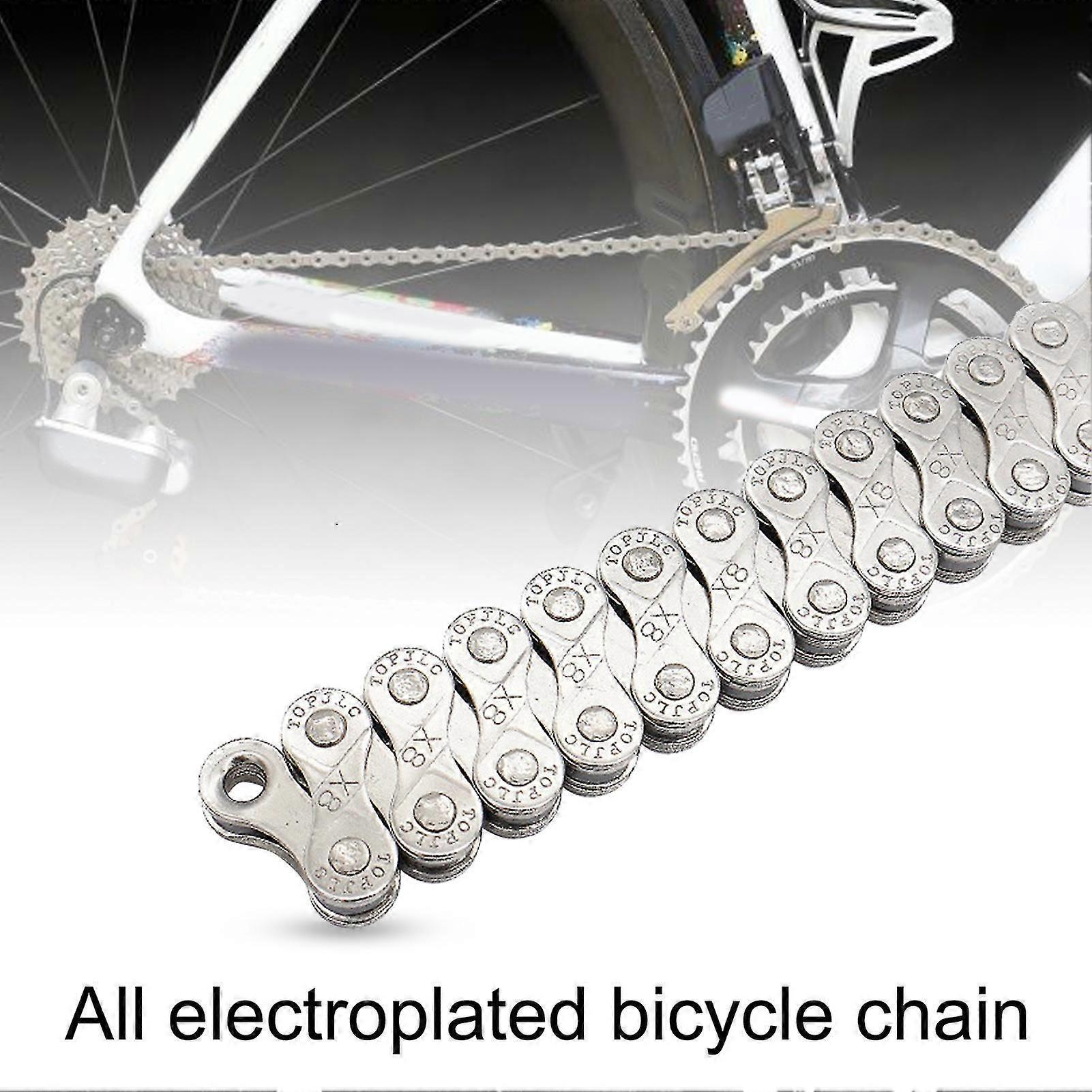 6/7/8/18/21/24-gang Fahrradkette, Lang, Vollständig Galvanisiert, 116 Knoten, Professionelles Kettenglied Für Mountainbikes
