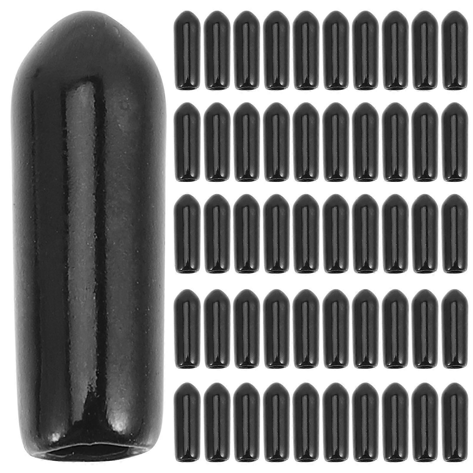 500 Stück Lochwandhaken-verschlüsse, Kunststoff-hakenstopper, Befestigungsmaterial-1.80x0.60x0.60cm-black