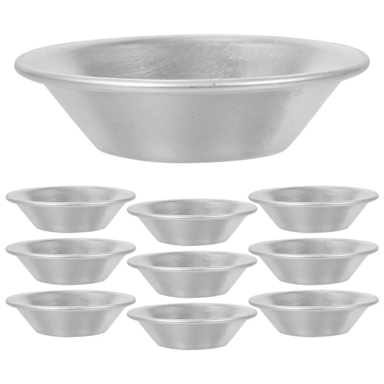10-teiliges Set Antihaftbeschichteter Eierkuchenformen Aus Aluminiumlegierung Für Mini-kuchen, Cupcakes, Muffins, Kekse Und Puddings-7.30x7.30x2.30cm