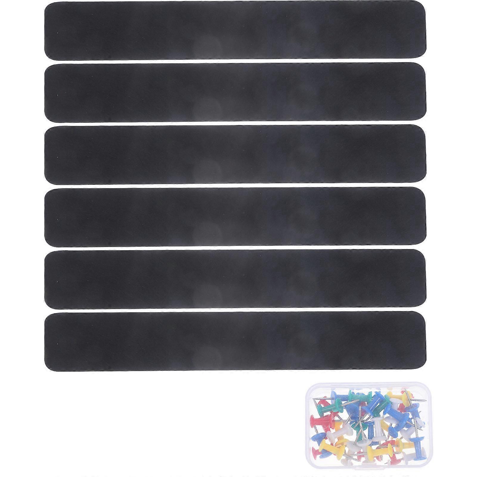 Set Pinnwandstreifen Für Klassenzimmer, Filzstreifen Mit Reißzwecken-33x5cm-black