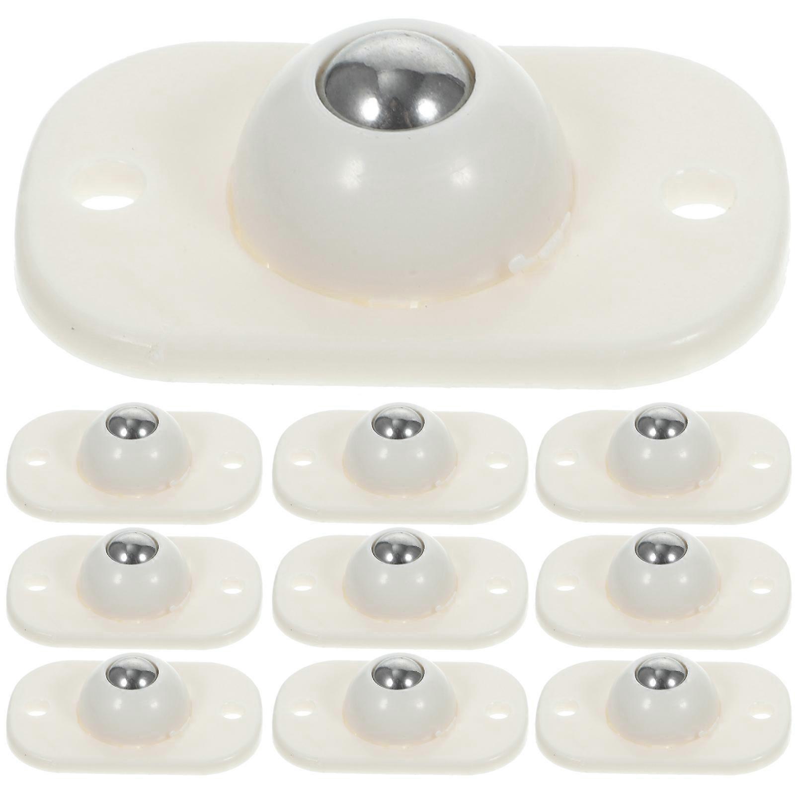 16 Selbstklebende Mini-lenkrollen Aus Edelstahl-4.5x2.8cm-white