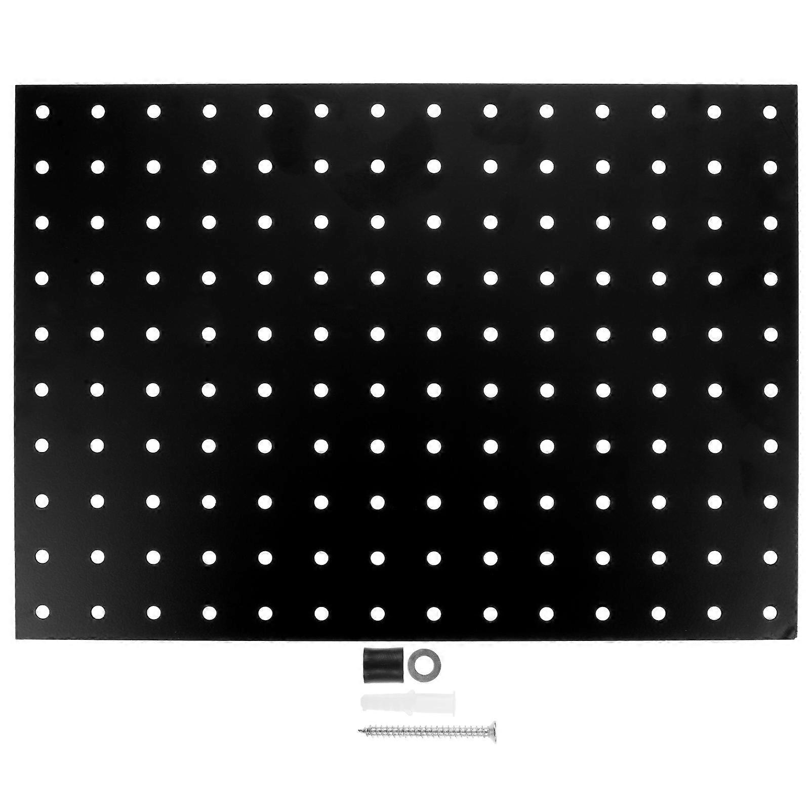 Lochwandplatte, Lochwandplatte Aus Metall, Lochwand-displayplatte, Lochwandzubehör-35.00x25.00x0.20cm-black