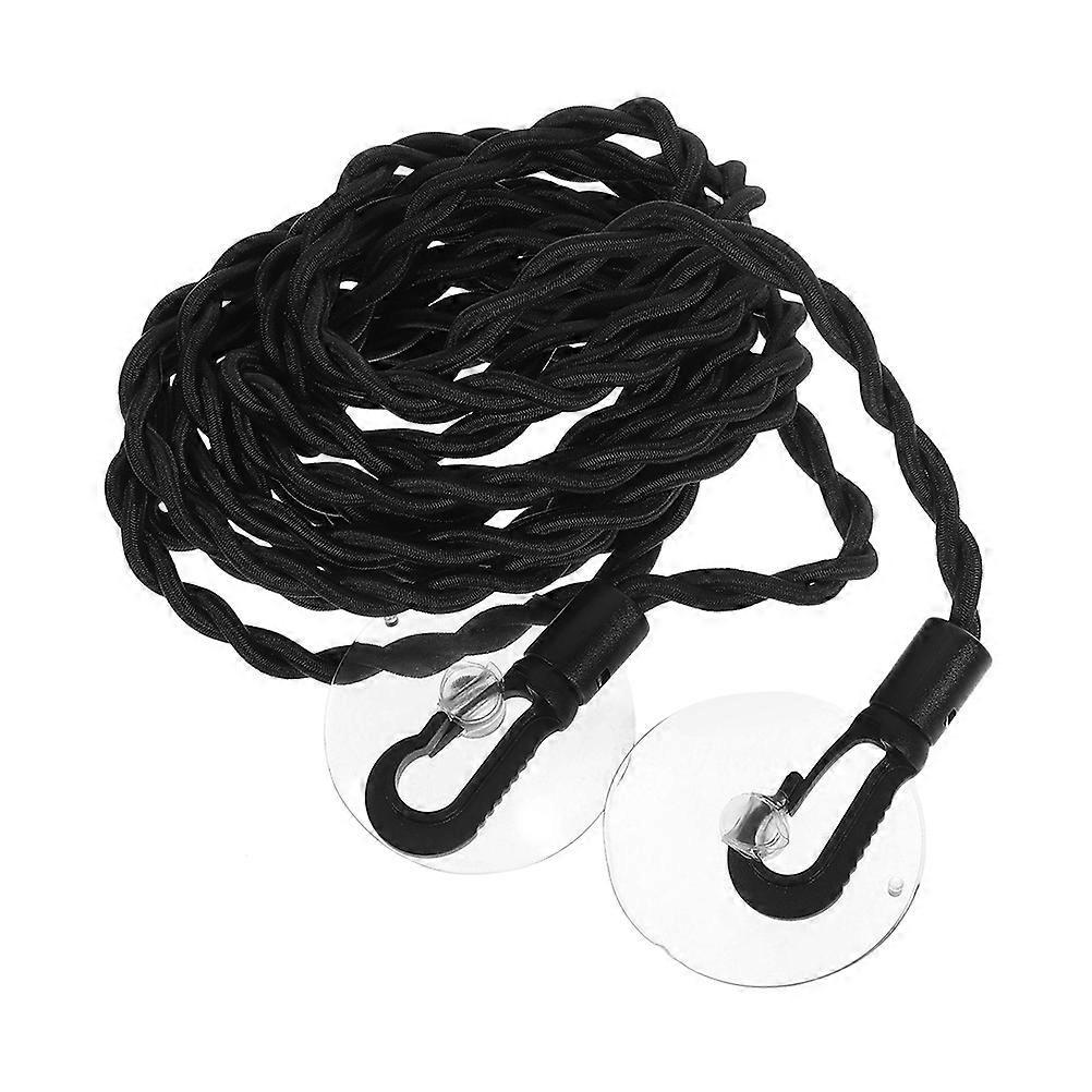 Reise-wäscheleine, Tragbare Wäscheleine Mit Haken Und Saugnapf, Camping-reise-wäscheleine-150.00x0.80x0.80cm-black