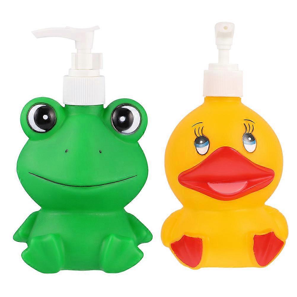2er-set Haushalts-shampooflaschen Mit Cartoon-motiv, Niedliche Shampoo-spender-15x8cm