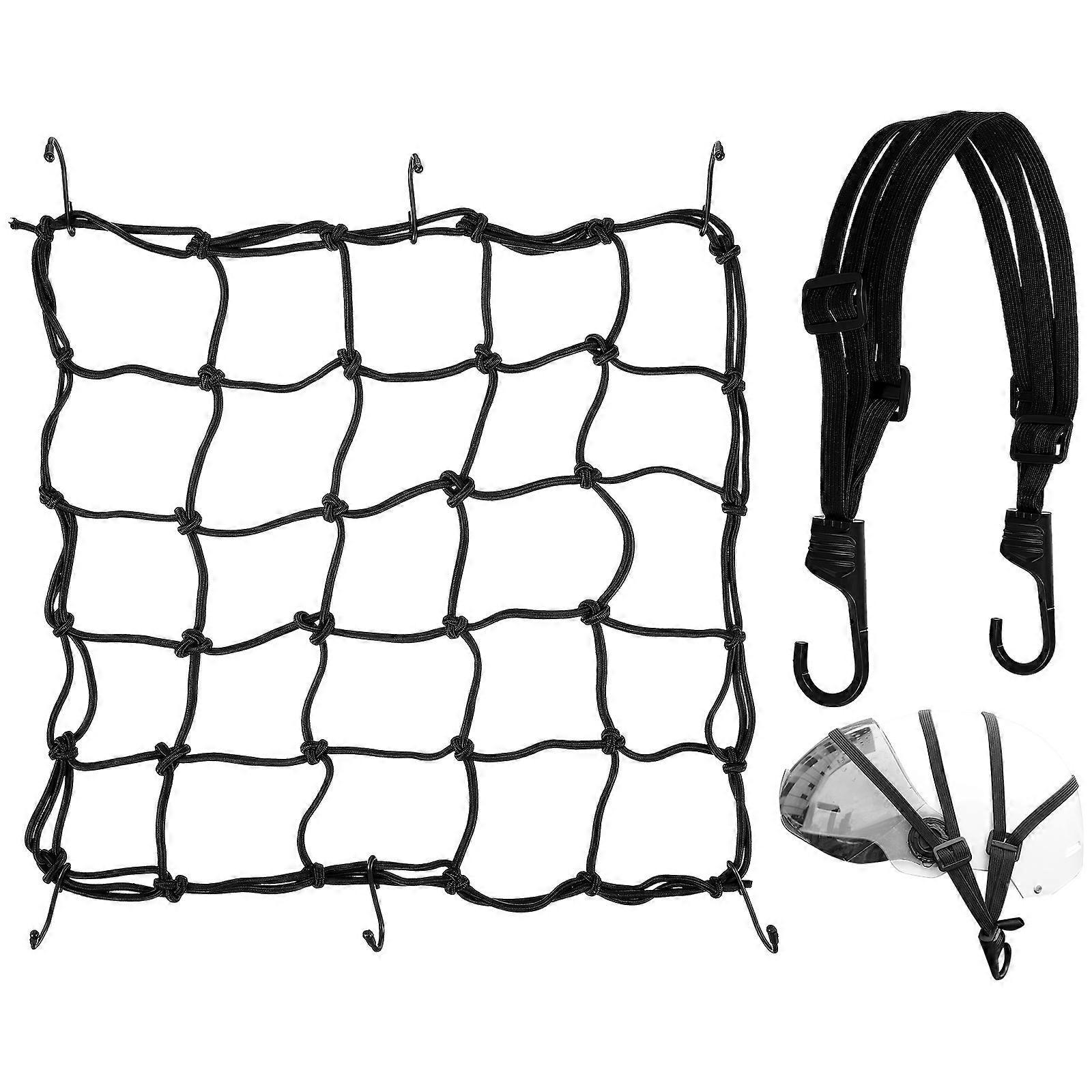 1 Set Fahrradgepäcknetz, Motorrad-gepäcknetz, Fahrrad-bungee-netz Mit Bungee-seil
