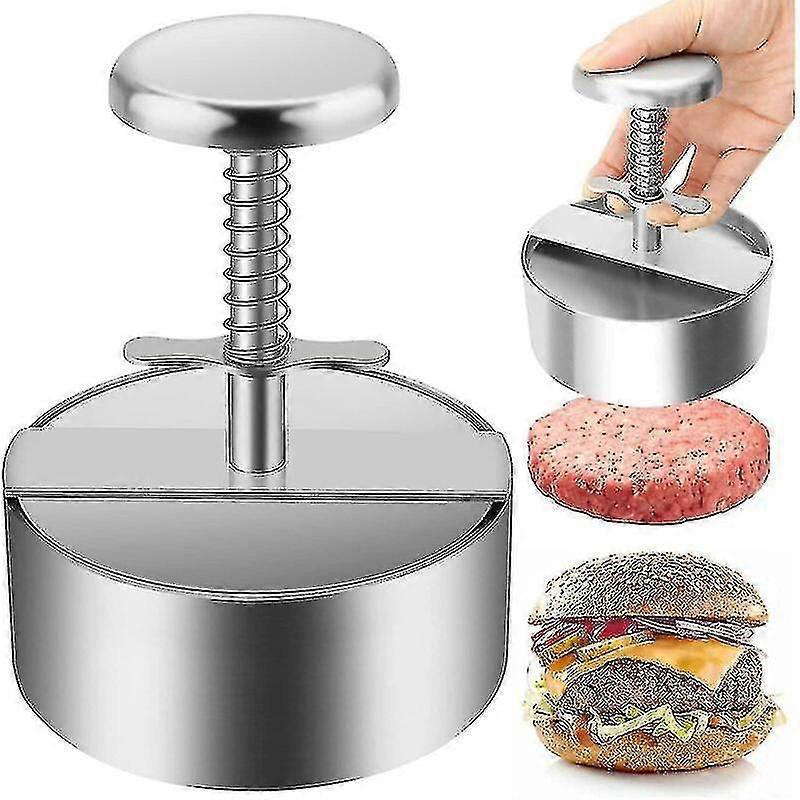 Burgerpresse, Burgerpresse Aus Edelstahl 304, Verstellbare Burgerpresse Für Gehackte Steaks, Einfach Zu Bedienende, Antihaftbeschichtete Burgerpresse Für Familienfeiern Und Partys