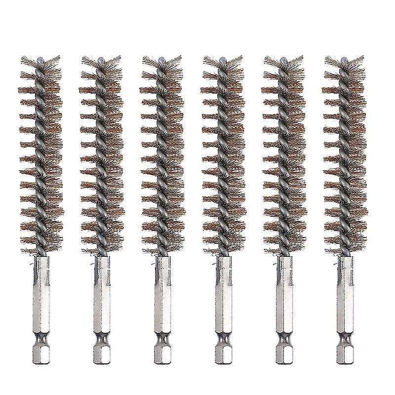 6 Stück Messing-bohrbürsten