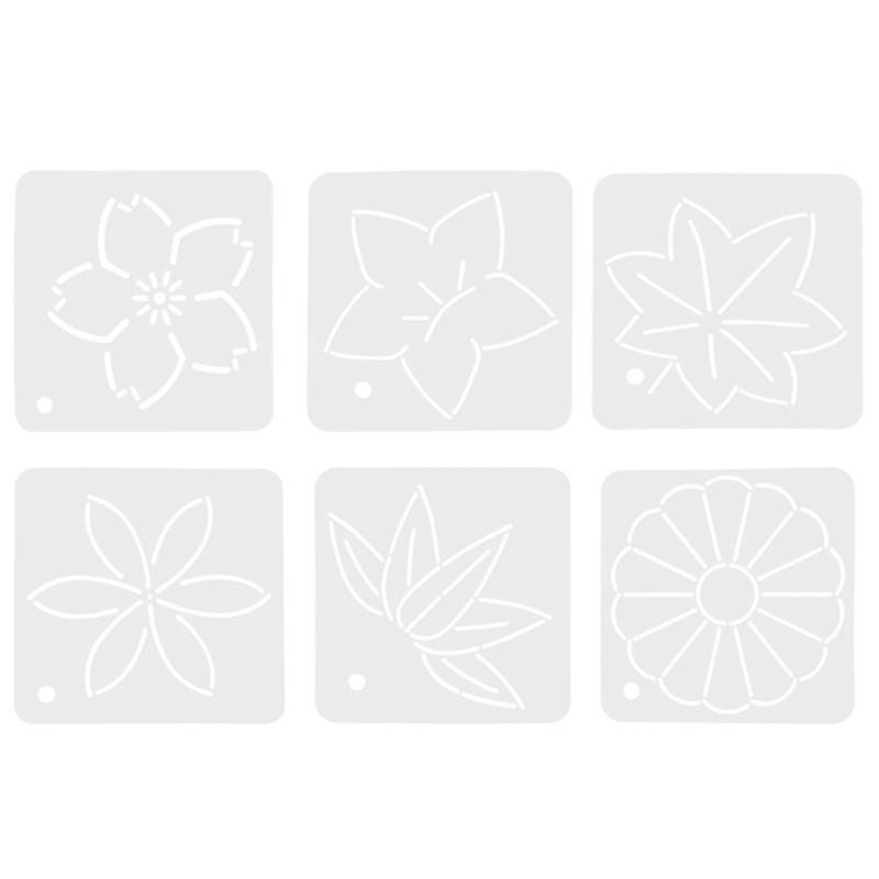 6-teiliges Patchwork-schablonen-set Mit Blumenmotiven