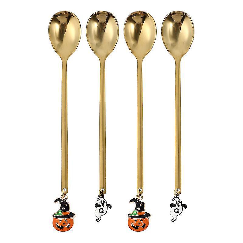 4 Halloween-kürbislöffel