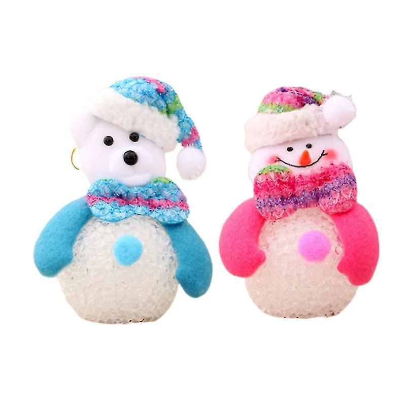 2 Stück Schneemann-bär-led-leuchten