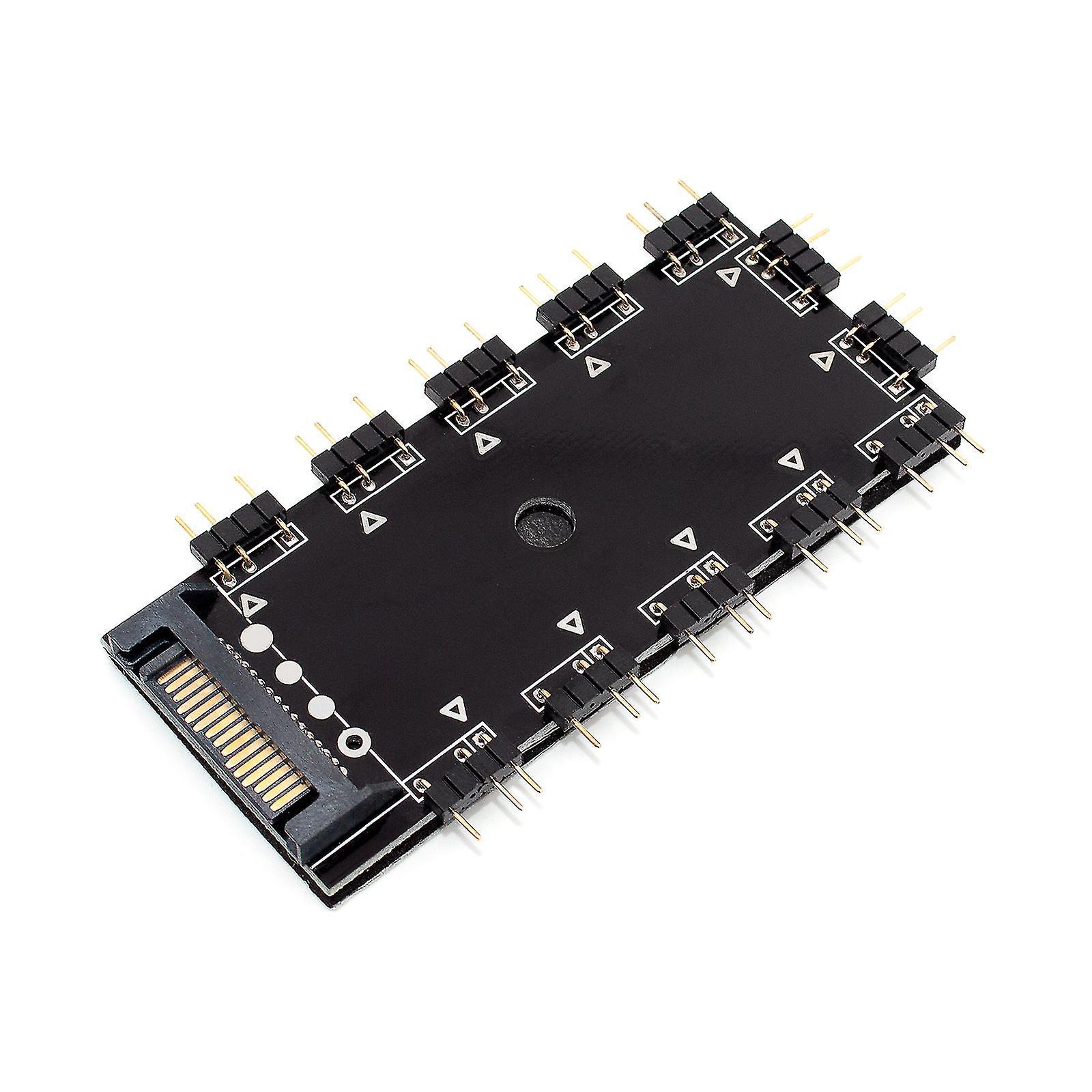 Led-splitter Mit 12 Ports Und 5v 3-pin-verlängerungskabel, Ideal Für Viele Rgb-beleuchtungen.