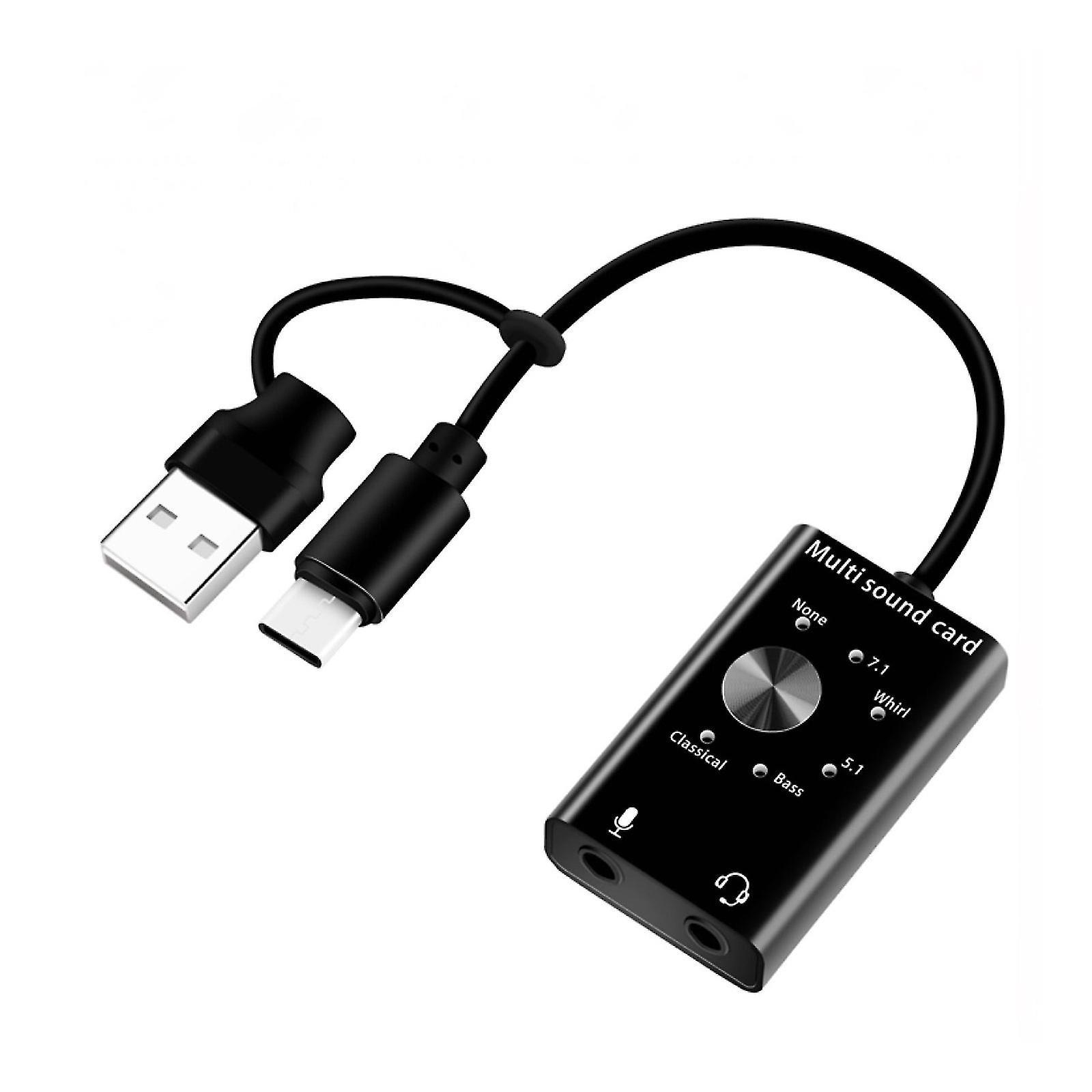 Soundkartenadapter Mit 3,5-mm-kopfhörer- Und Mikrofonanschluss Für Pc Unter Windows