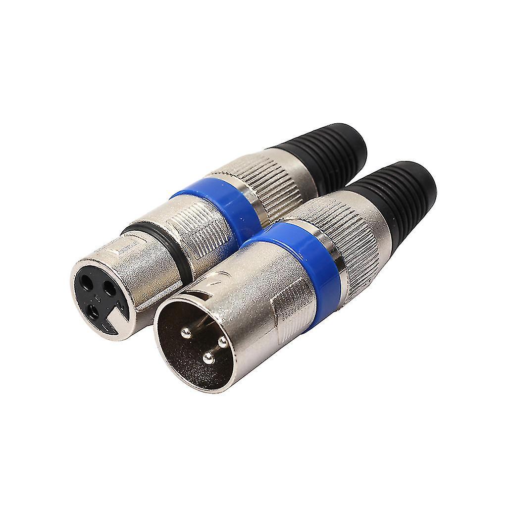 1 Paar Xlr 3-pin-stecker + Xlr 3-pin-buchse Mikrofon-audio-anschlussadapter
