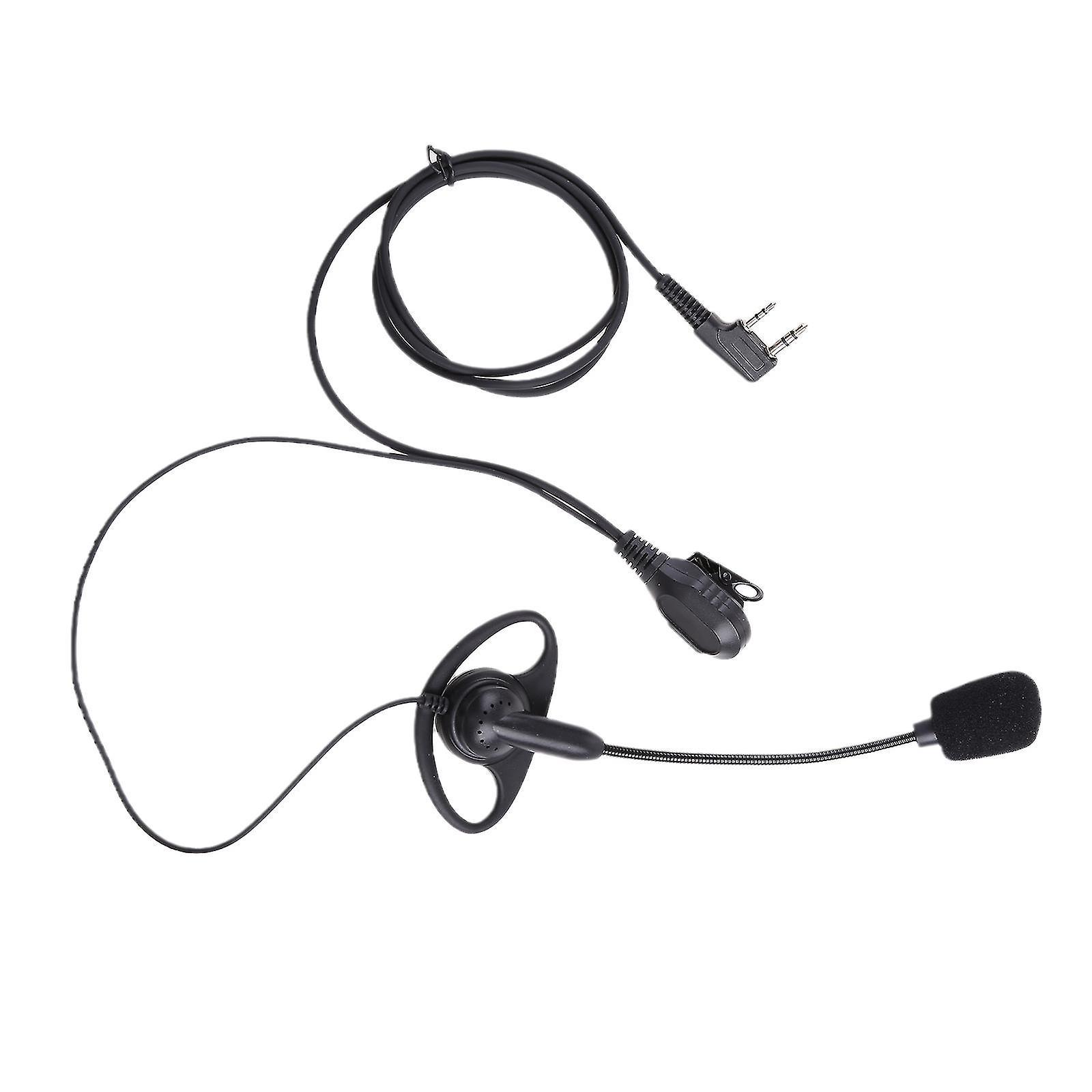 2-pin Advanced D Shape Clip-ohrhörer Ptt Headset Ohrhörer Mikrofon Für Uv5r Hyt Tc286