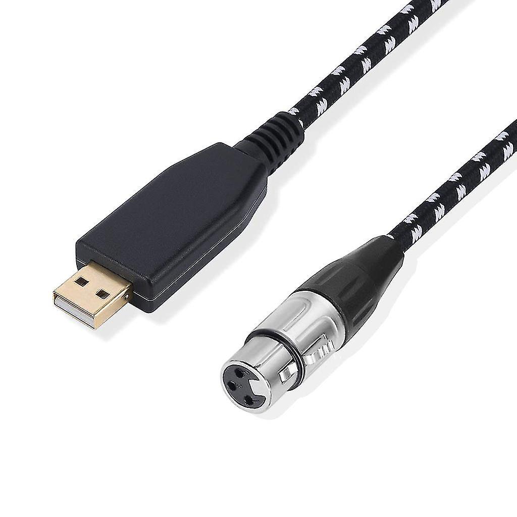 Usb-stecker Auf Xlr 3-polige Buchse Adapterstecker, Abgeschirmtes Mikrofon-audiokabel