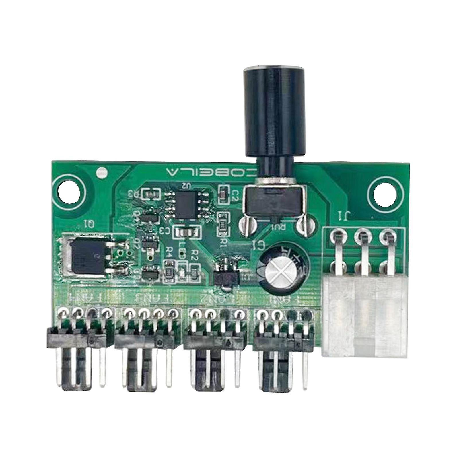 Pc 4-kanal-lüfter-hub-drehknopf Zur Drehzahlregelung Für Cpu-, Gehäuse-, Hdd- Und Vga-lüfter