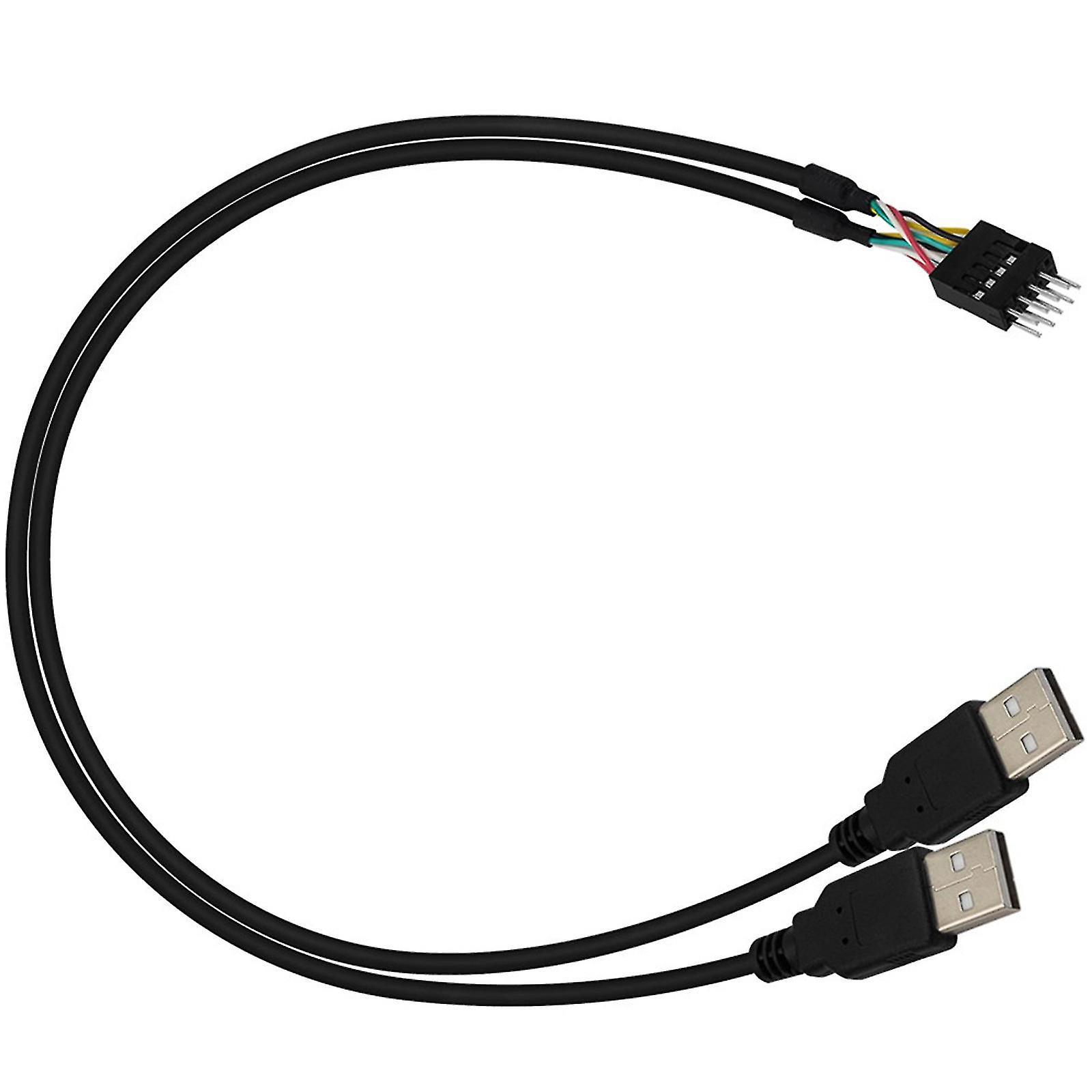 1 Stück Du Pont 9-poliges Usb-a 2.0-verlängerungskabel (stecker Auf Stecker), 50 Cm, 2,54 Mm Stecker