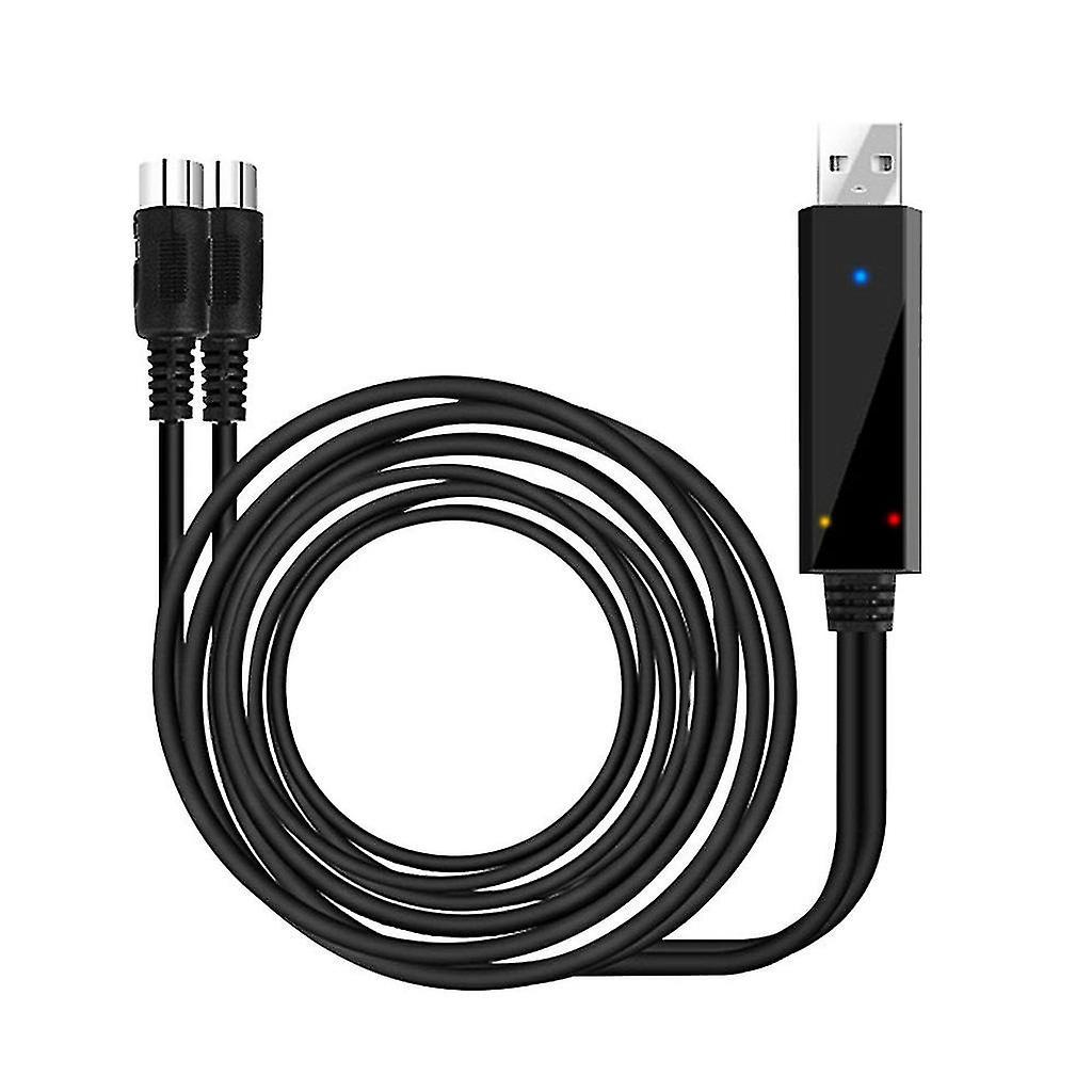Midi-zu-usb-kabel, 2 Meter Lang, Mit Stecker Und Controller-adapter Für Computerpiano