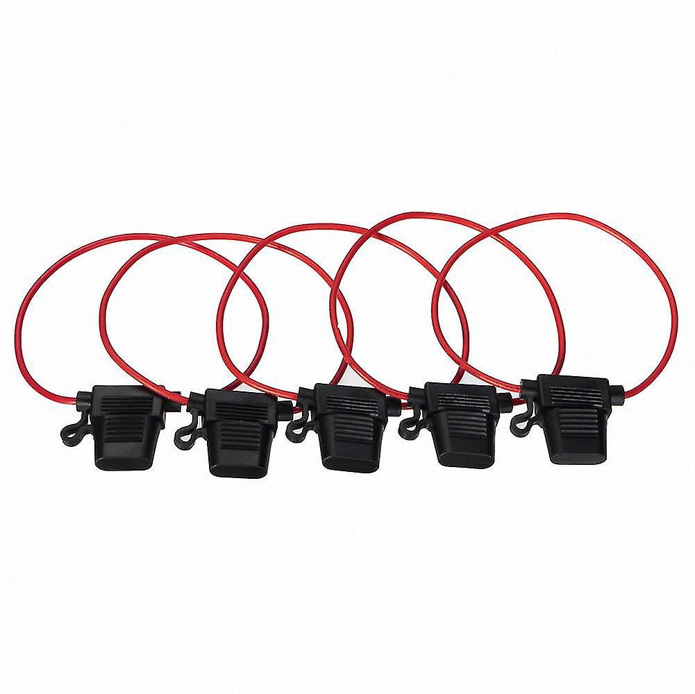 5 Stück 12v 30a Inline-standard-flachsicherungshalter Für Auto, Motorrad, Kfz Awg