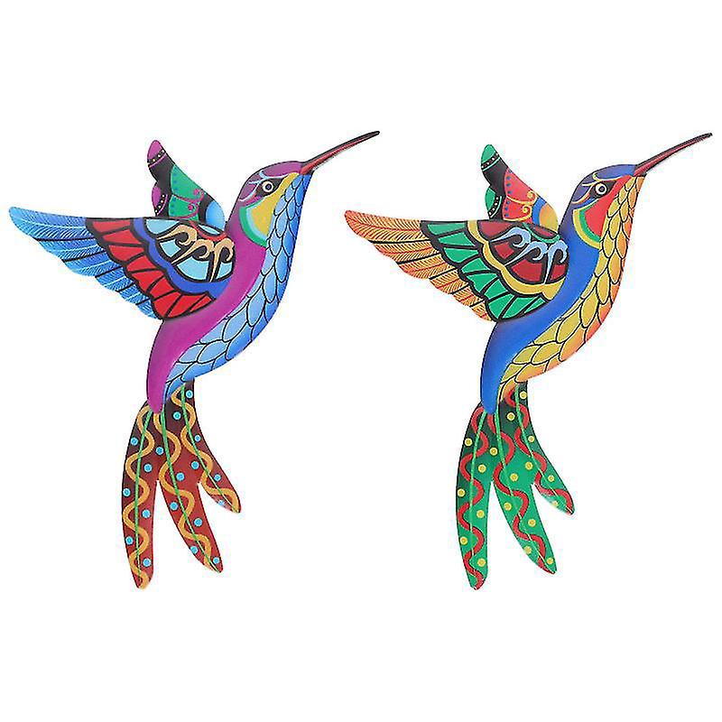 2 Stück Hängende Kolibri-dekoration Aus Eisen