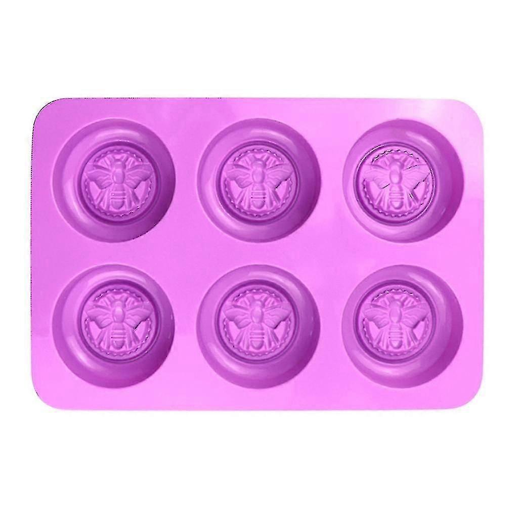6-teiliges Rundes Bienen-silikonform-set, Wachsschmelzform, Dekorationszubehör