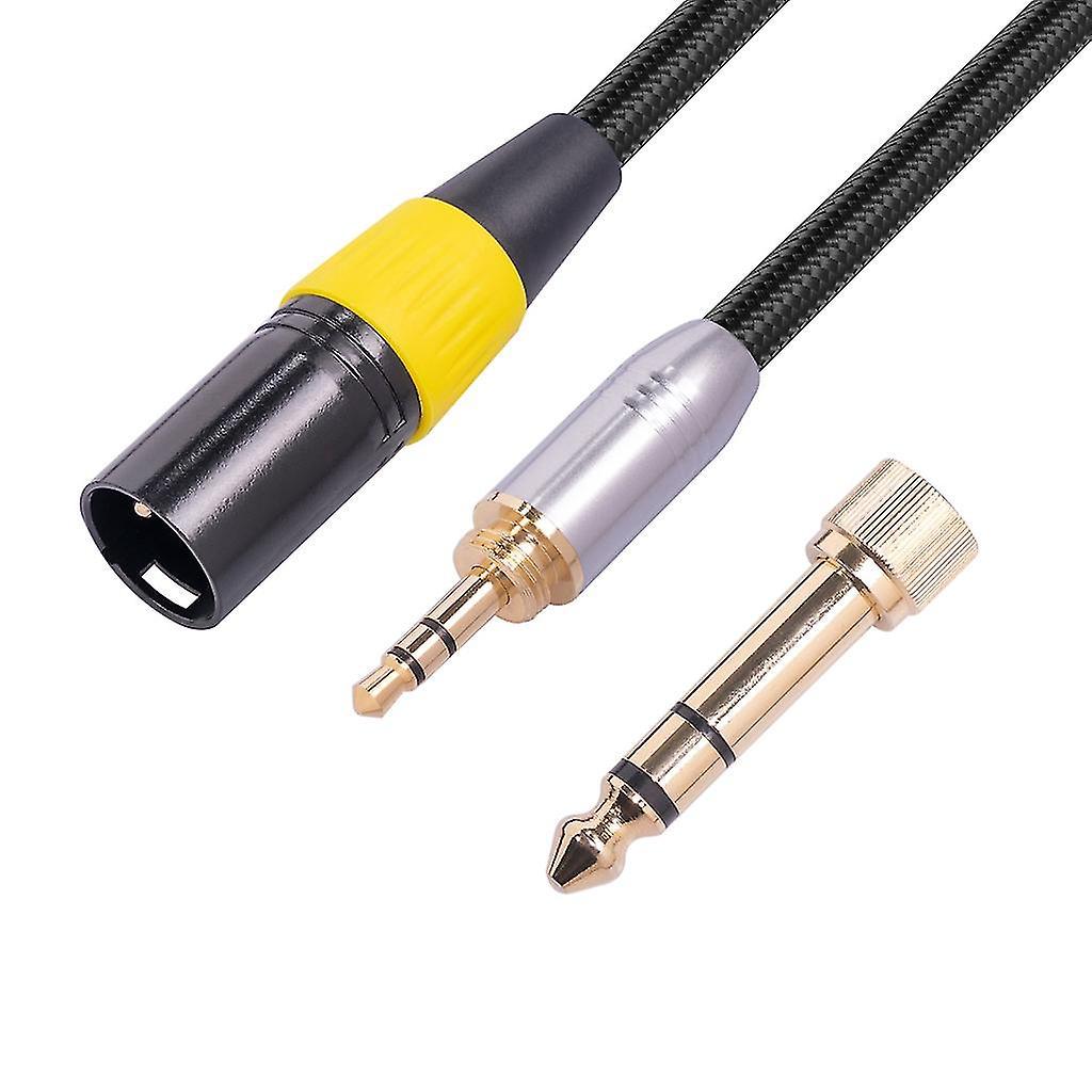 3,5-mm-klinkenstecker + 6,35-mm-klinkenstecker Auf Xlr-3-pin-klinkenstecker Mikrofonkabel Xlr-stereo-audioadapter