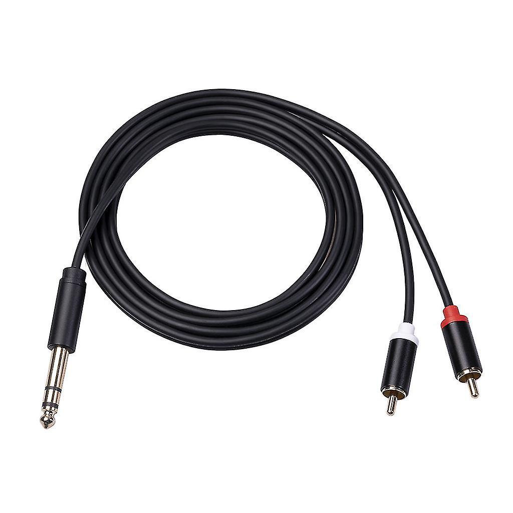 6,35-mm-klinke Auf 2 Cinch-audiokabel-splitter (aux-kabel) Für Tv, Pc, Verstärker, Dvd-player Und Lautsprecher
