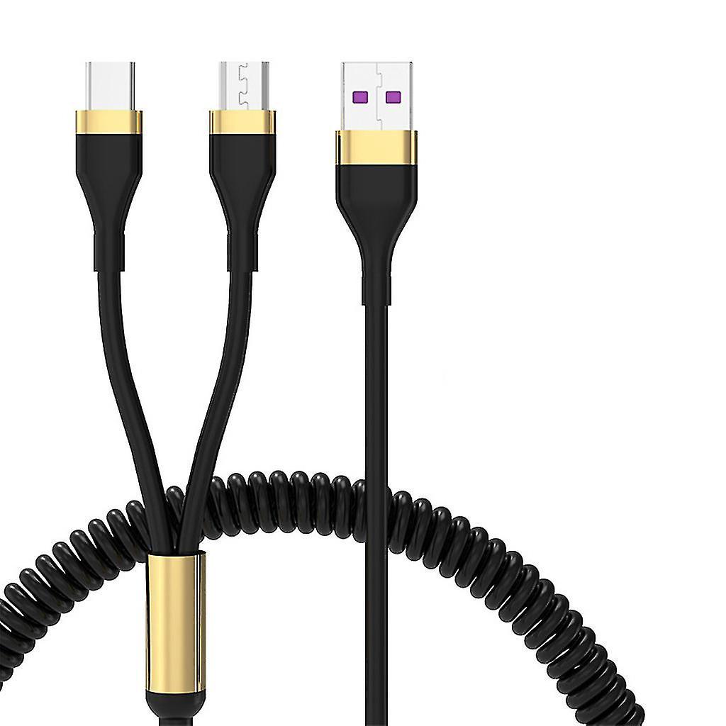 Schnellladekabel Typ C Mit Federaufzug Für Android S9, S8, Note 8, Note 20 Und 10