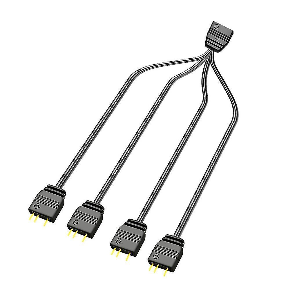 1 Bis 4 Ports Argb Led-anschlusskabel, 3-polig, 5 V, Y-verlängerungskabel, 33 Cm