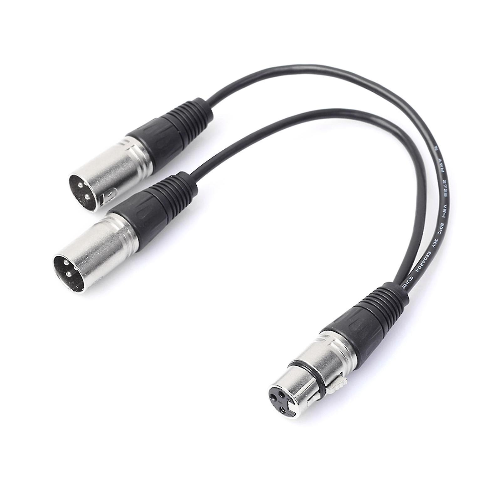 Xlr-buchse Auf Zwei Xlr-stecker Y-kabel, Symmetrisches Mikrofon-splitterkabel