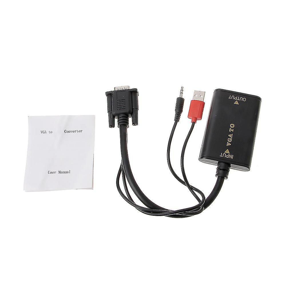 Vga-zu-hdmi-kompatibler Konverter 1080p Av-videoadapterkabel Mit Audio Für
