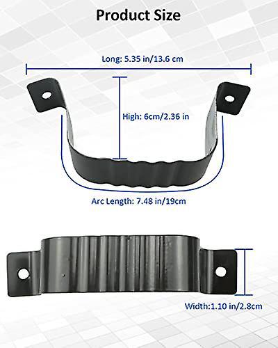 4 Stück Fallrohr-adapterbänder, 3'X4' Dachrinnen-fallrohrverlängerungen, Zubehör, Führungsband