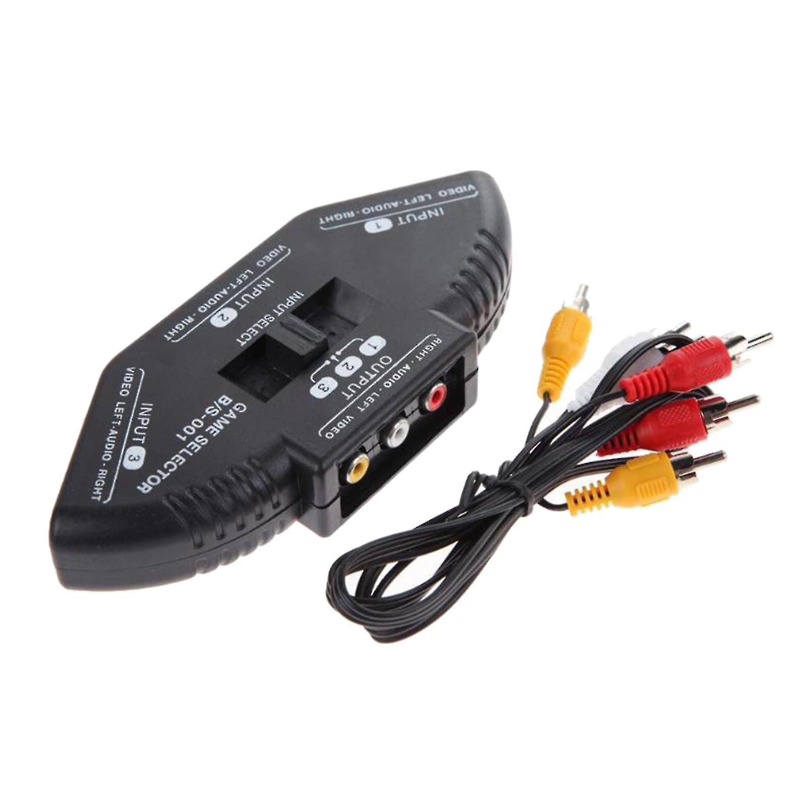 One For Three Av Rca Splitter Switch Select Box Av Audio Video Signal Switcher