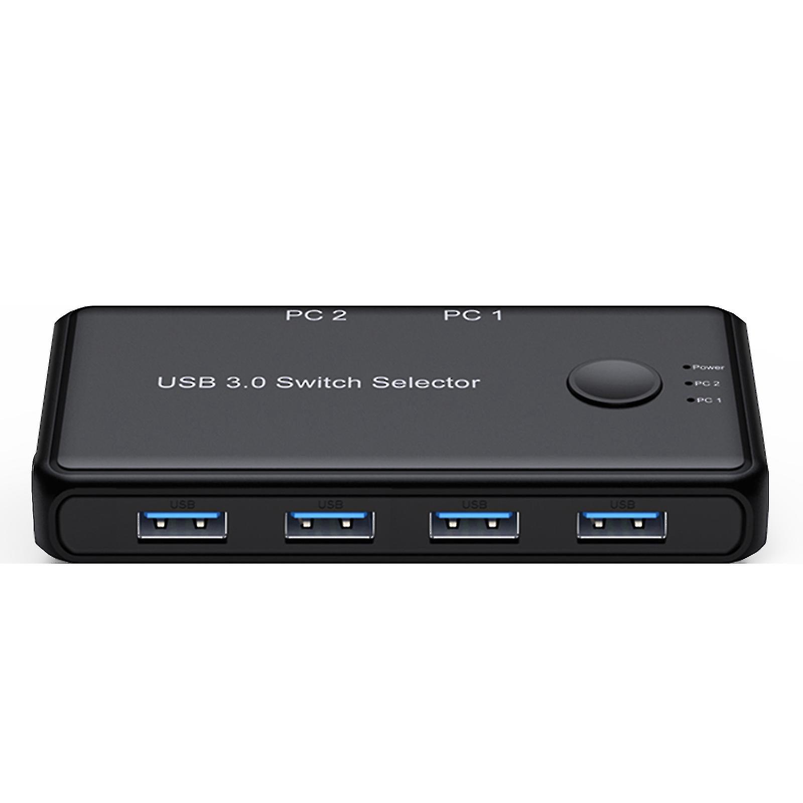 Usb-kvm-switch, Usb 3.0-hub (2 Eingänge, 4 Ausgänge), Für 2 Pcs Und 4 Usb-geräte (2x4 Usb 3.0, 5 Gb)