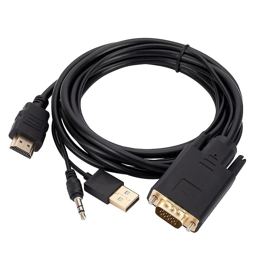 Vga-zu-hdmi-kompatibles Kabel Für Monitor, Projektor, Hdtv-videokonverterkabel