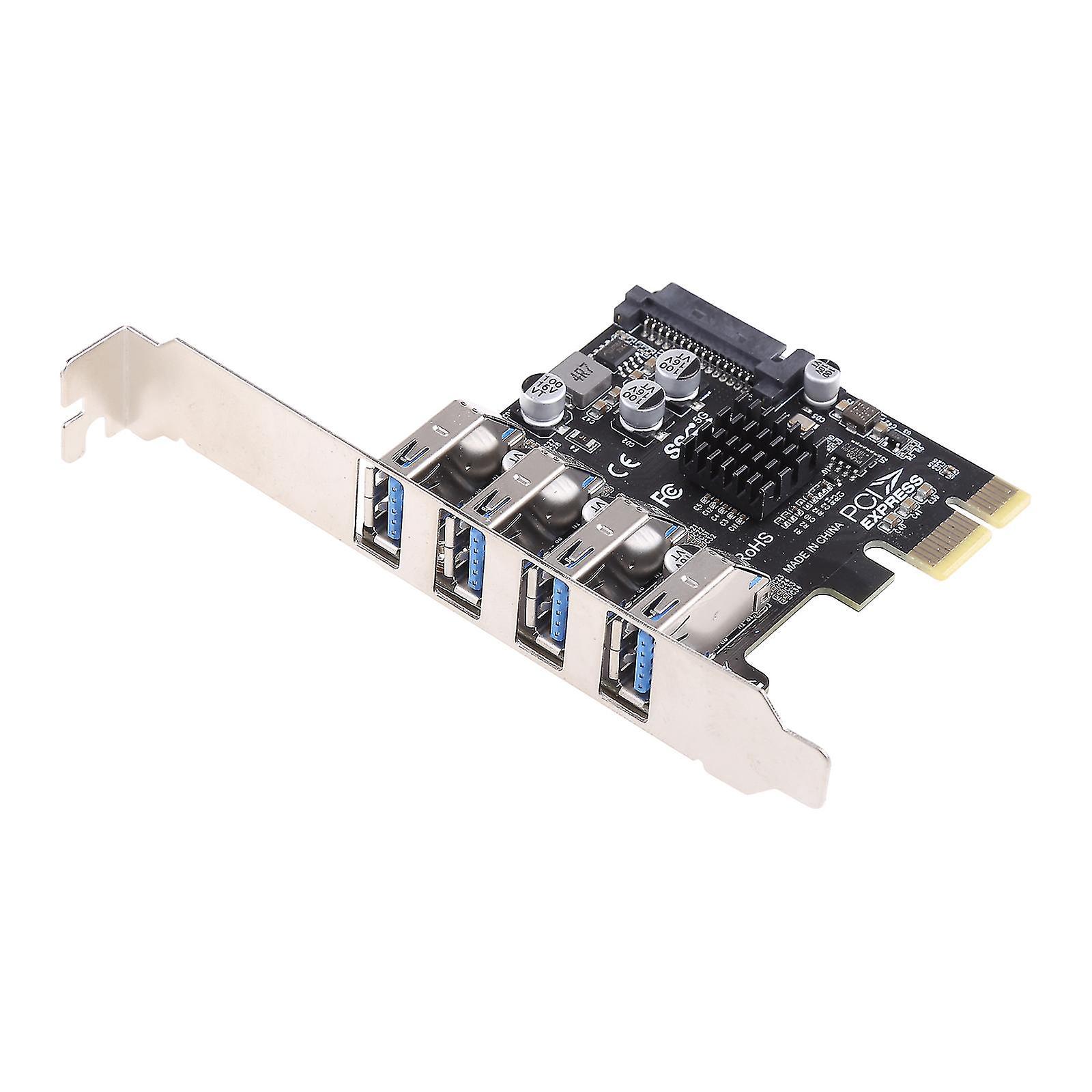 4-port Pcie Zu Usb 3.0 Hub Pci-erweiterungskarte Adapter 5 Gbit/s Geschwindigkeit Zubehör