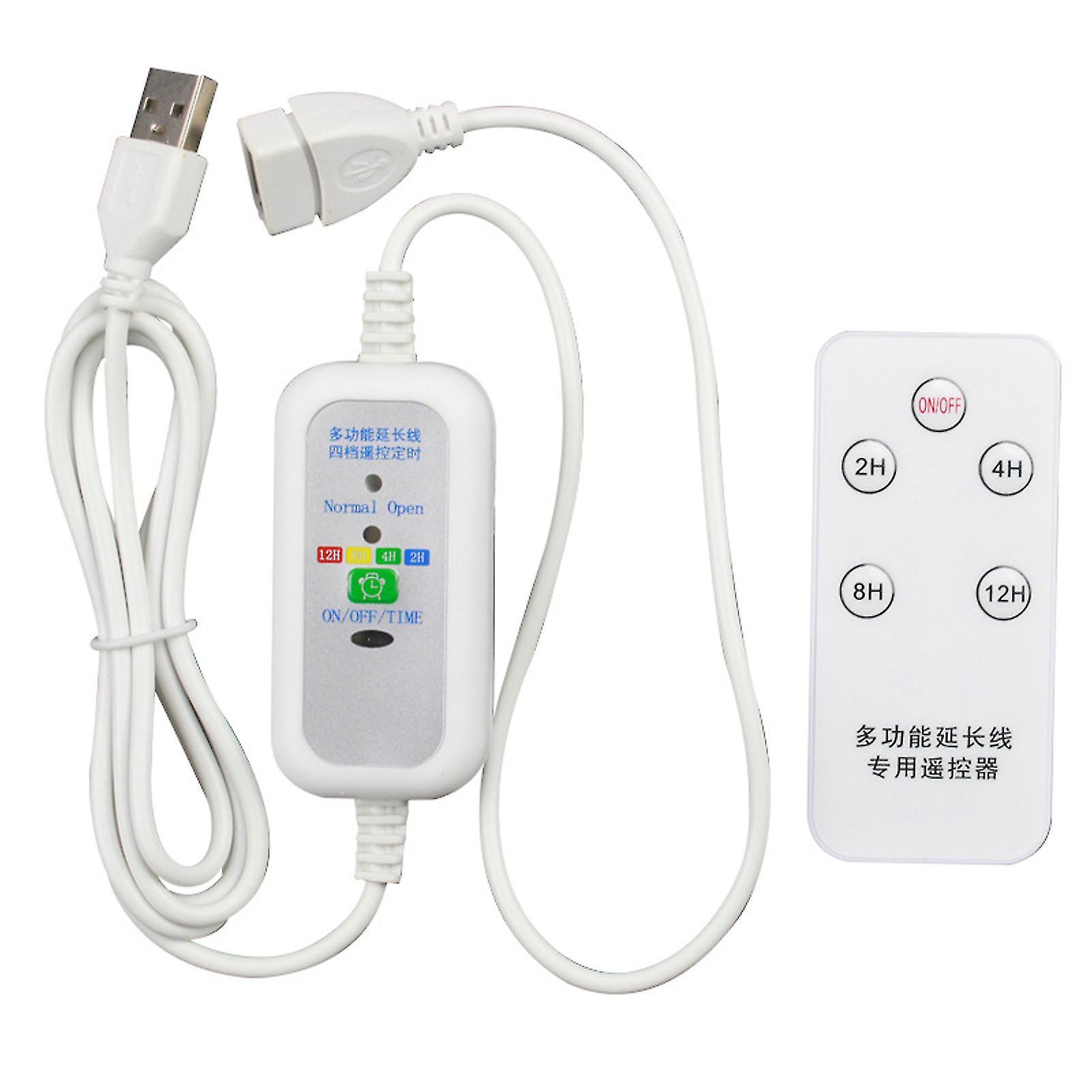 1,5 M Langes 5-v-fernbedienungskabel Mit Zeitschaltuhr Für Usb-ventilator, Usb-led-lampe