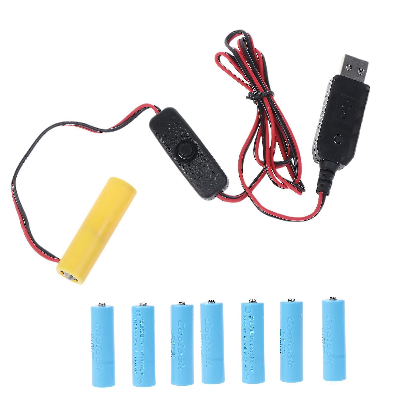 Universelles Qc3.0 Usb-auf-5v-6v-7,5v-9v-12v-lr6-aa-batterie-eliminator-stromkabel