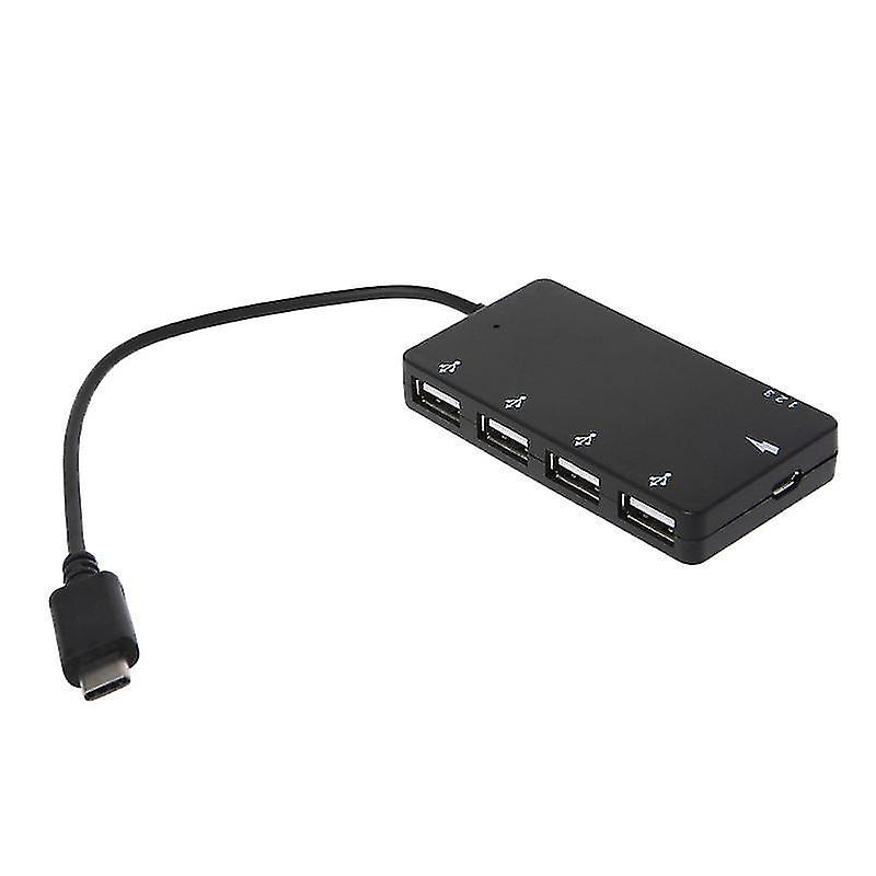 Usb-c Otg 4-port-hub-ladeadapterkabel Für Smartphones, Tablets, Pcs Und Macbooks