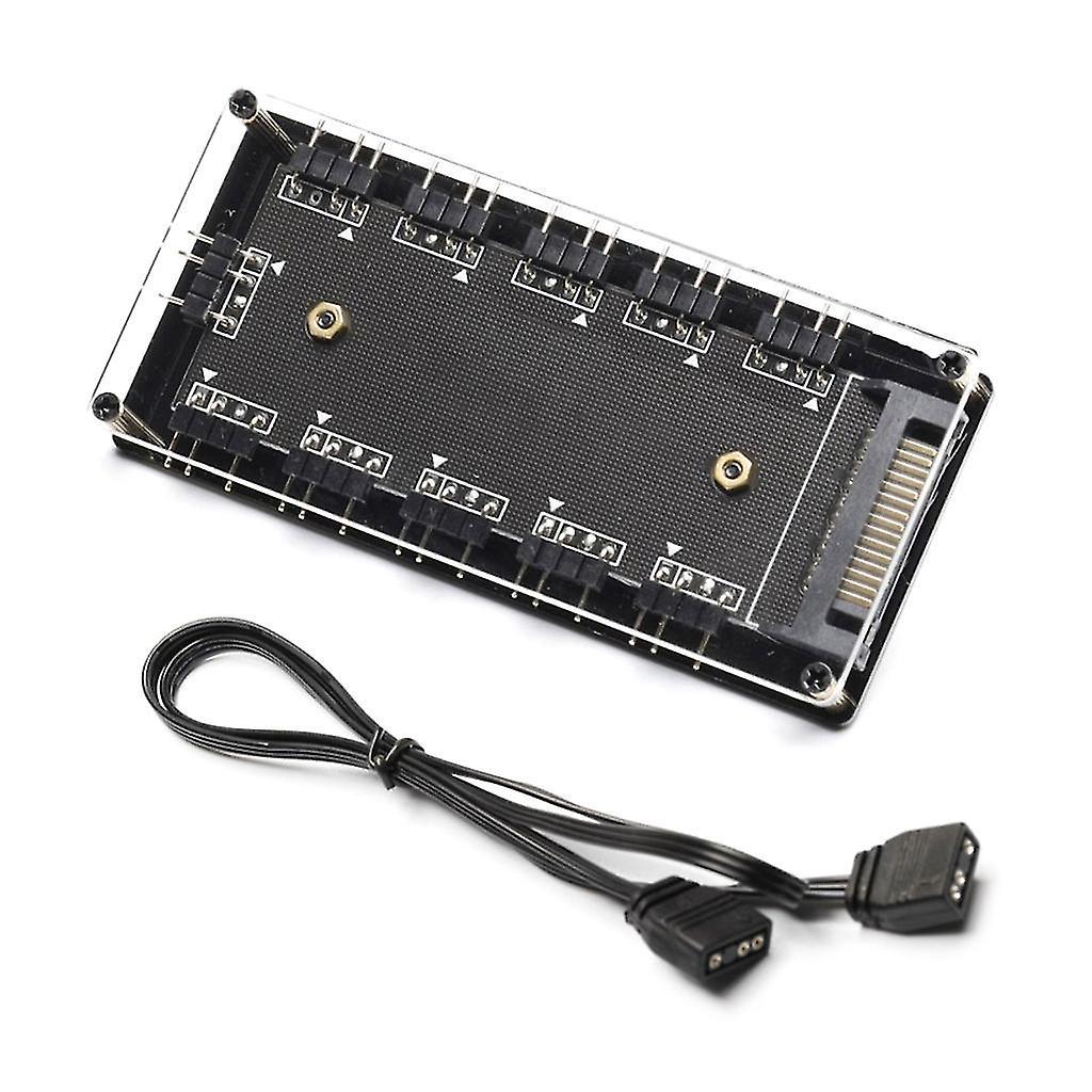 Rgb-lüfter-hub, Argb-kabel-splitter-hub-adapter, Computer-tisch-pc-zubehör