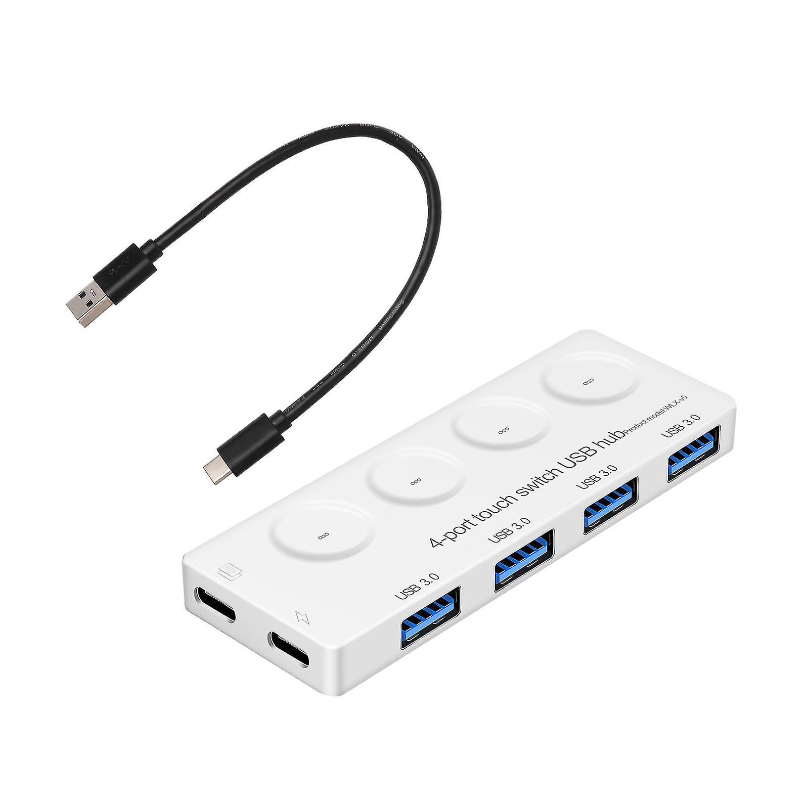 Usb 3.0 Hub, 4-port-usb-splitter, Leichter Usb-datenhub Mit Individuellen Ein-/ausschaltern