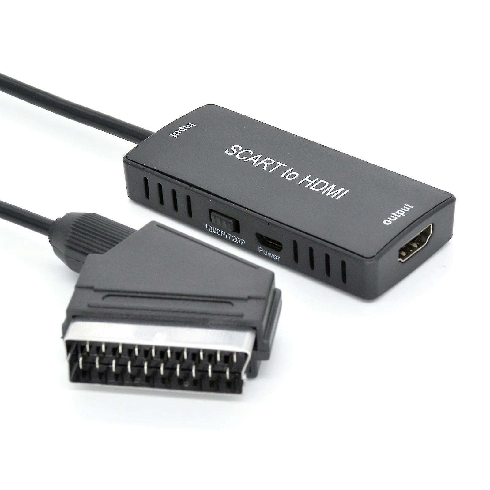 Scart-zu-hdmi-kompatibler Konverter Mit Kabel, Hdmi-ausgang, 720p/1080p