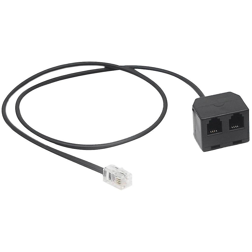 Robustes Rj9-adapter-splitterkabel, 2 Rj9-buchsen Auf 1 Rj9-stecker, 4p4c-verlängerung