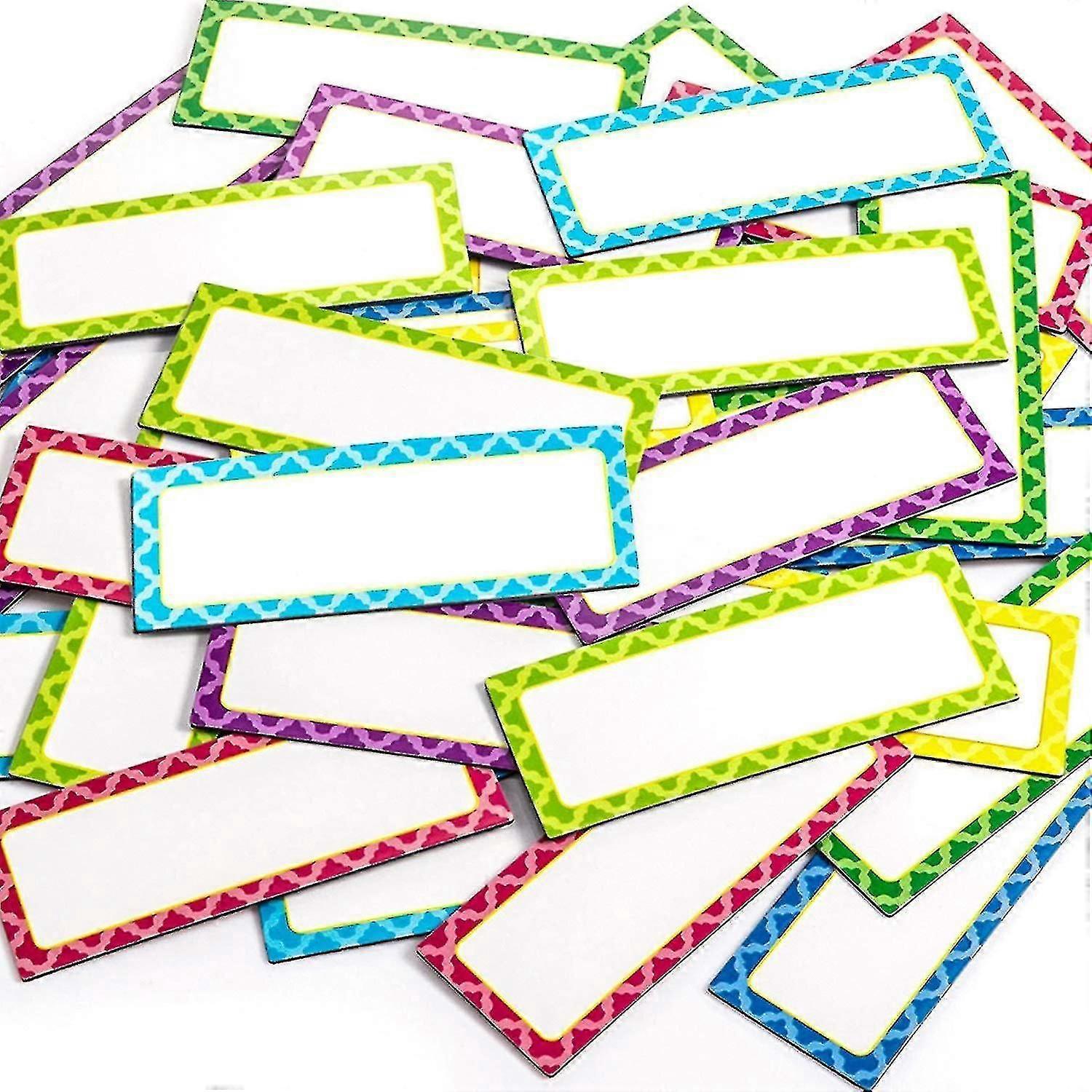 40 Magnetische, Abwischbare Etiketten, 7,6 X 3 Cm (3 X 1,2 Zoll), Beschreibbare, Flexible Magnet-namensschilder
